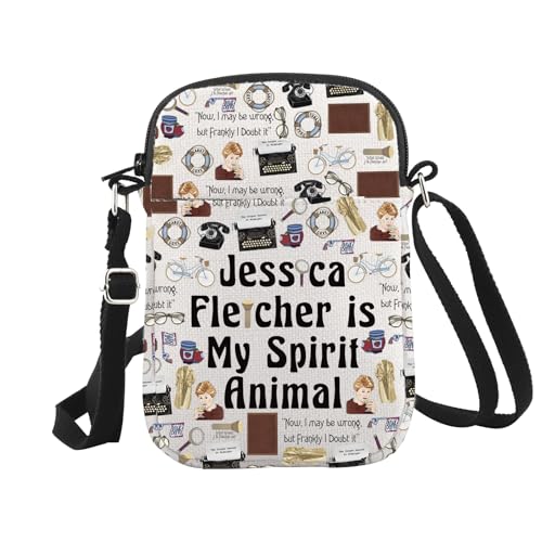 WCGXKO Murder Mystery Lover Gift Jessica Is My Spirit Animal Crossbody Bag True Crime Merch