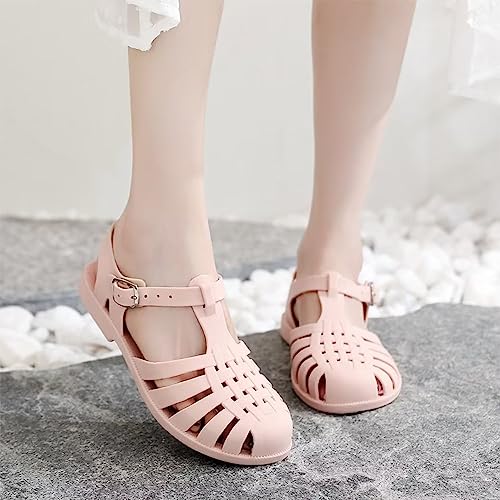 Image of Hee grand Crystal Jelly Heel Sandals for Women Summer Beach Jelly Shoes