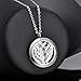 HooAMI Aromatherapy Essential Oil Diffuser Necklace - Stainless Steel Angel Wing Silver Locket Pendant