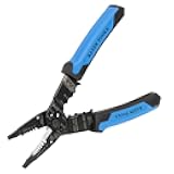 Klein Tools 1025 Long Nose Multi-Purpose Wire Stripper Tool, Made in USA Professional Electrician Tools, Crimping Tool, Cable Stripper for 10-20 AWG Solid, 12-22 AWG Stranded Wire