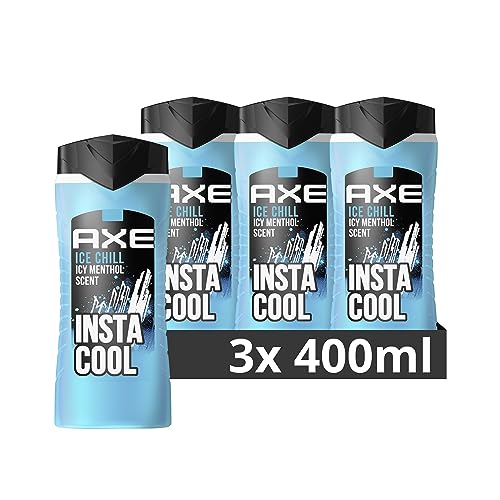 Axe 3-in-1 Duschgel & Shampoo Ice Chill XL für Körper, Gesicht und Haar verleiht einen spektakulären Duft unter der Dusche 3x 400 ml