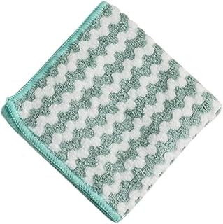 paño de cocina,paño de limpieza, Paño for lavar platos de lana de coral Estropajo súper absorbente Toallas de limpieza en seco y húmedo Paño sin pelusa (color: rosa, tamaño: 4 piezas) (color: Roze, (