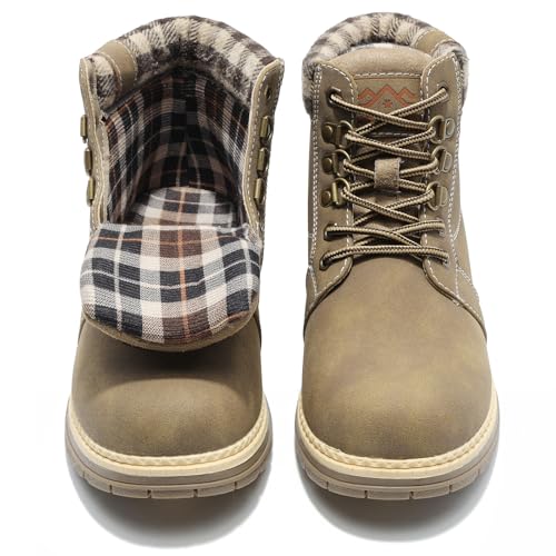 COTTIMO Womens Hiking Snow Winter Boots- Ladies Casual Outdoor Lightweight Ankle Boots Work Backpacking Lace up Fur Lined Walking Trekking Shoes4