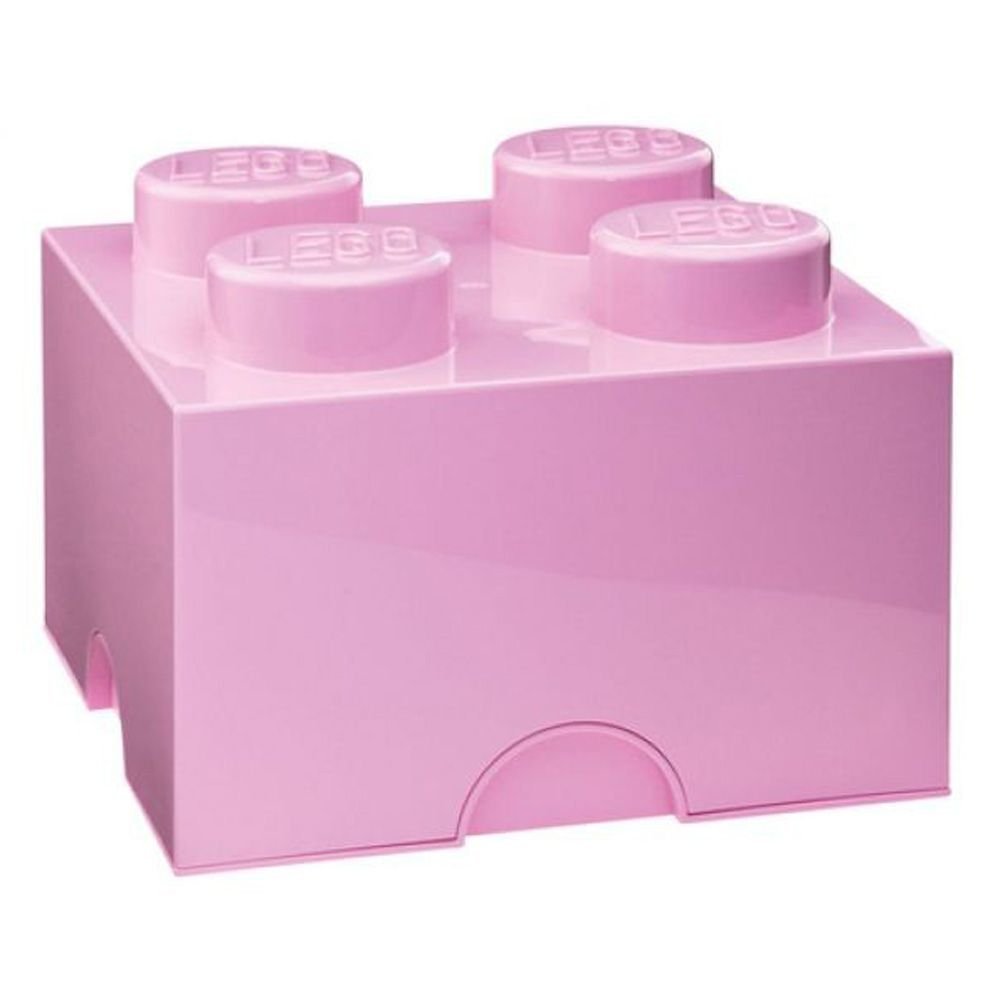 Room Copenhagen-40031738 Ladrillo de Almacenamiento de 4 espigas de Lego, Caja de almacenaje apilable, 5,7 l, Rosa Claro, Color Light Purple 40031738
