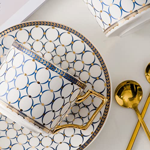 Cwlwgo 15 Pieces Porcelain Tea Service Set For 4 thumb #4