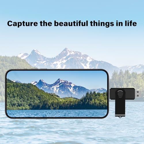 TEWENE USB C Memory Stick, 2-in-1(USB-A & Type-C) Rotating Dual-Interface Flash Drive, 3.0 USB Stick(64GB*2) - Image 6