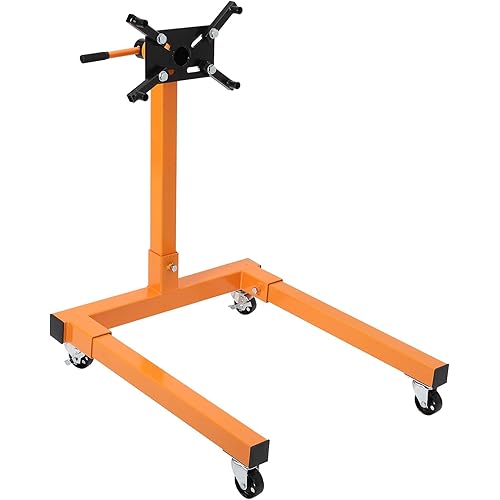 1300LBS Capacity Engine Stand with 360-Degree Rotating Head,4 Adjustable Arms,4 Casters, Heavy-Duty Steel Engine Lift Stand for Auto Motor Repair