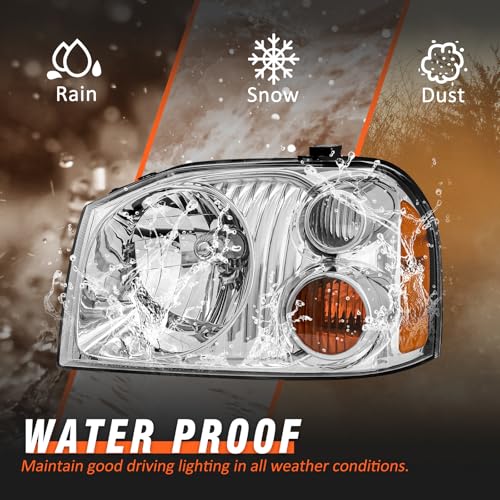 AXLAHA for 2001-2004 Nissan Frontier XE Headlights Chrome Pair by AXLAHA - Used condition - Image 5