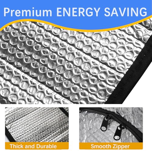 Attic Door Insulation Cover 25"x54"x11", Winter Energy Saving Tent Attic Stairs Cover Ladder, High R-Value 15.5 Thicken Aluminum Attic Zipper Door Insulation Cover by Souroyea - Used condition - Image 2