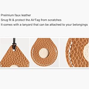 2 pack airtag holder leather case air tag cover keychain gps tracker remote finder key travel backpack pet locator   cucciolini doodles