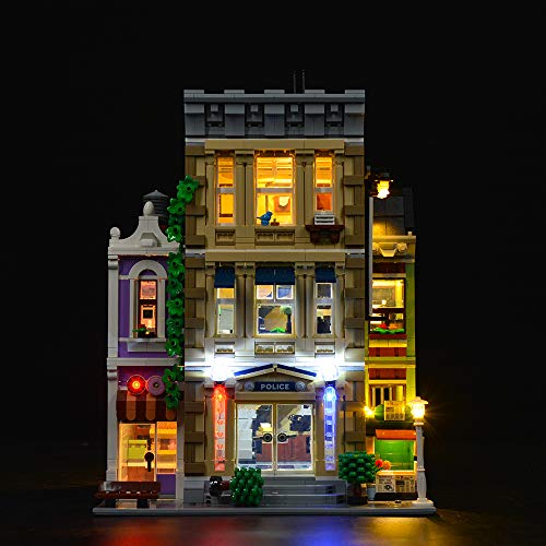 ZHLY LED Licht-Set für Lego Police Station Beleuchtung Lichtset Kompatibel Mit Lego 10278 Police Station (Lego-Modell…