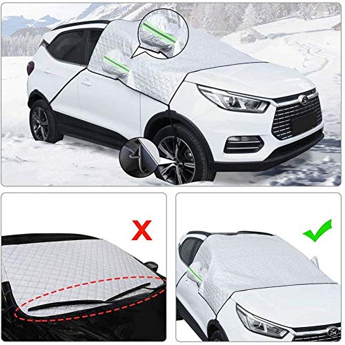 Preisvergleich Produktbild Aoweika autoscheibenabdeckung, Eisschutzfolie für Winter Sommer, Frontscheibenabdeckung Auto Winter gegen Schnee, EIS, Frost, 238 * 140cm für die meisten Autos und Geländewagen