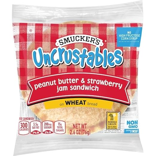 Uncrustables Peanut Butter & Strawberry Sandwich (Wheat), 2.6 Ounce, 48 Per Case