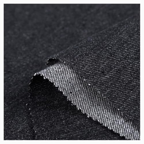 Tissu denim 12 oz en coton de 1.5m de large noir pour couture de vêtements