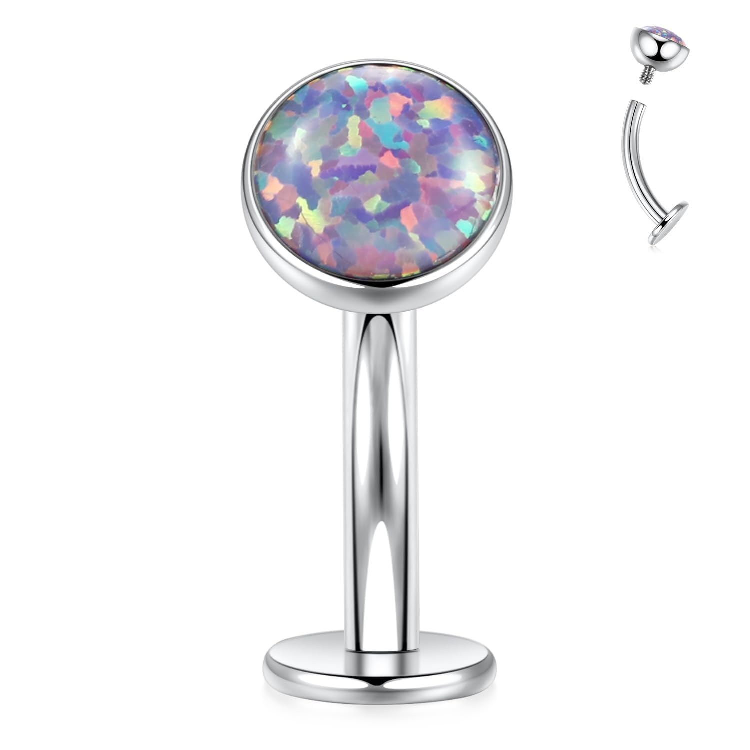 G23 Titanium Belly Jewelry 14G Flat Bottom Floating Belly Button Rings Curved Belly Barbell Navel Ring Belly Piercing 8/10/12/14mm Navel Rings Belly