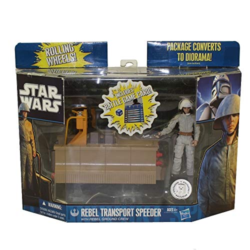 Star Wars Clone Wars 2011 Exclusive Vehicle Action Figure Pack Rebel Transport Speeder with Rebel Ground Crew