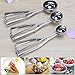 Besmon Cookie Scoop Set, Stainless Steel Cookie Scoops with Trigger Release, Include Large-Medium-Small Sizes Balls for Perfect for Cookie, Ice Cream, Cupcake, Muffin, Meatball
