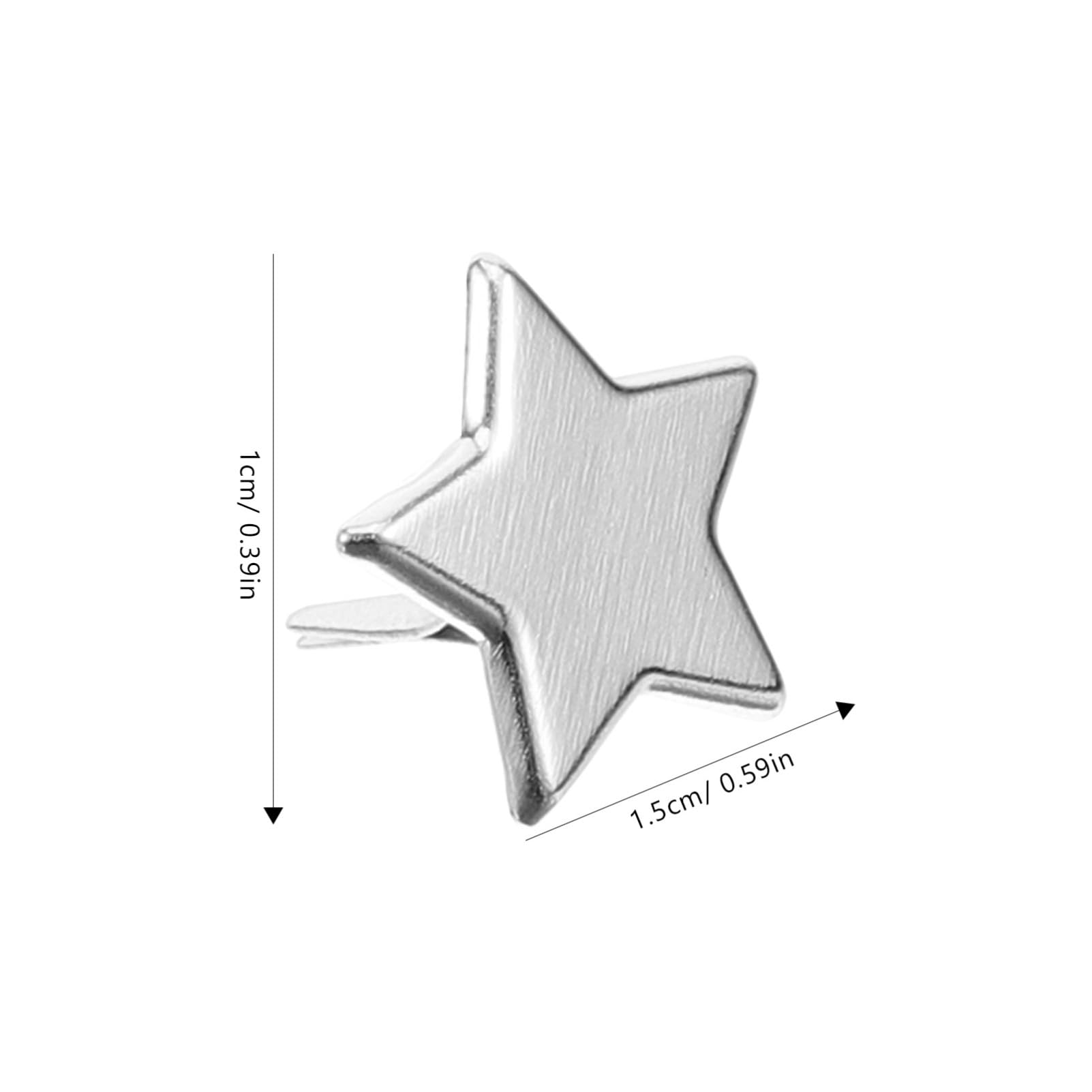 Tofficu 100pcs Mini Craft Brads Silver Extra Long Brads Fasteners for Handicrafts and Paper Crafts