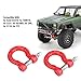 Haosie 8PCS RC Car Metal Tow Shackle, RC Car Trailer Buckle, RC Winch Accessories for 1/8 Climbing Crawler Car, Compatible with SCX10 CC01 D90 D110 TF2