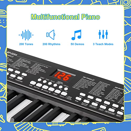 Beginners Piano Keyboard 37 Keys Portable Electronic Keyboard Piano Built-In Rechargeable Battery Kids Piano With Headphone Jack Learning Musical Instruments Gifts For 3 4 5 6 7 Boys Girls #TOP2