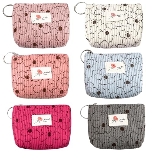 6 Stück kleine KosmetiktascheKosmetiktasche kleinDamenGeldbeutel kleinmünzen aufbewahrungmini geldbörse Damenkleine für Handtasche