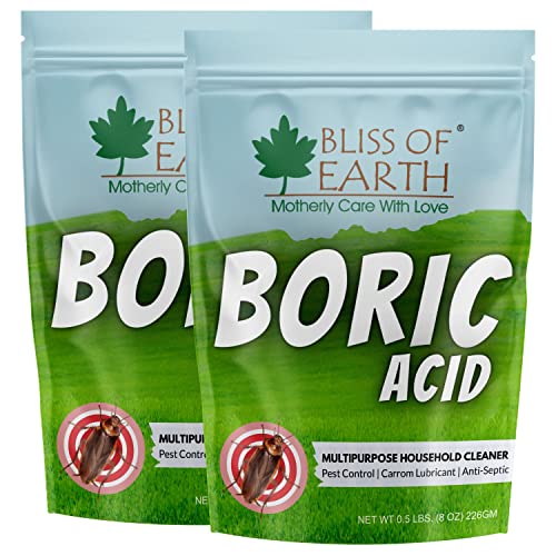 Image of Bliss of Earth Boric Acid Powder Multipurpose kill Cockroach & Ants, Rice Preservative, Powder 2x226GM