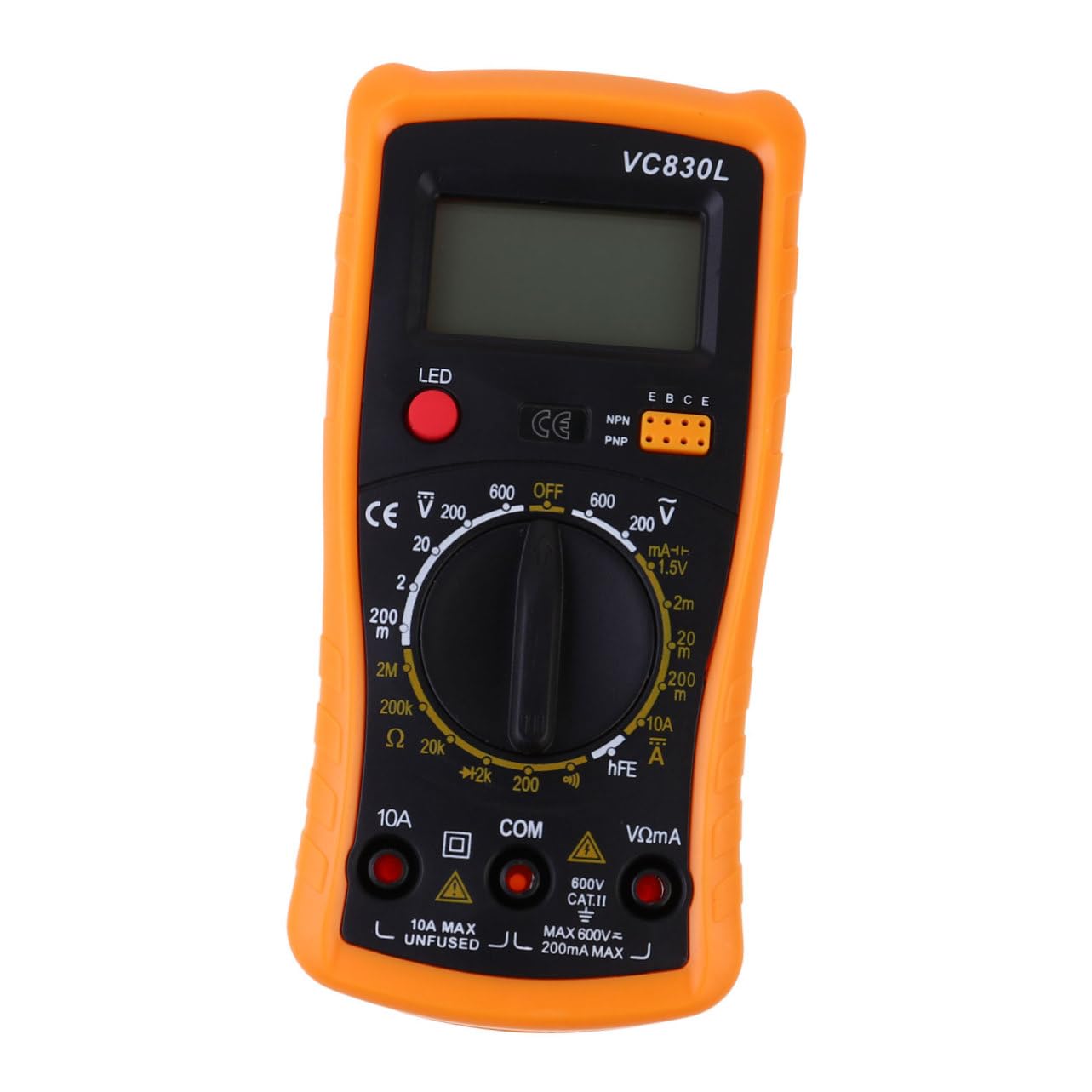 MUCKLILY Digital Clamp Meter Counts Ammeter Current Meter Amperimetro Multimeters Clamp Meter Ammeter Resistance Tester Ammeter Auto-ranging Multimeter Frequency Tester Yellow