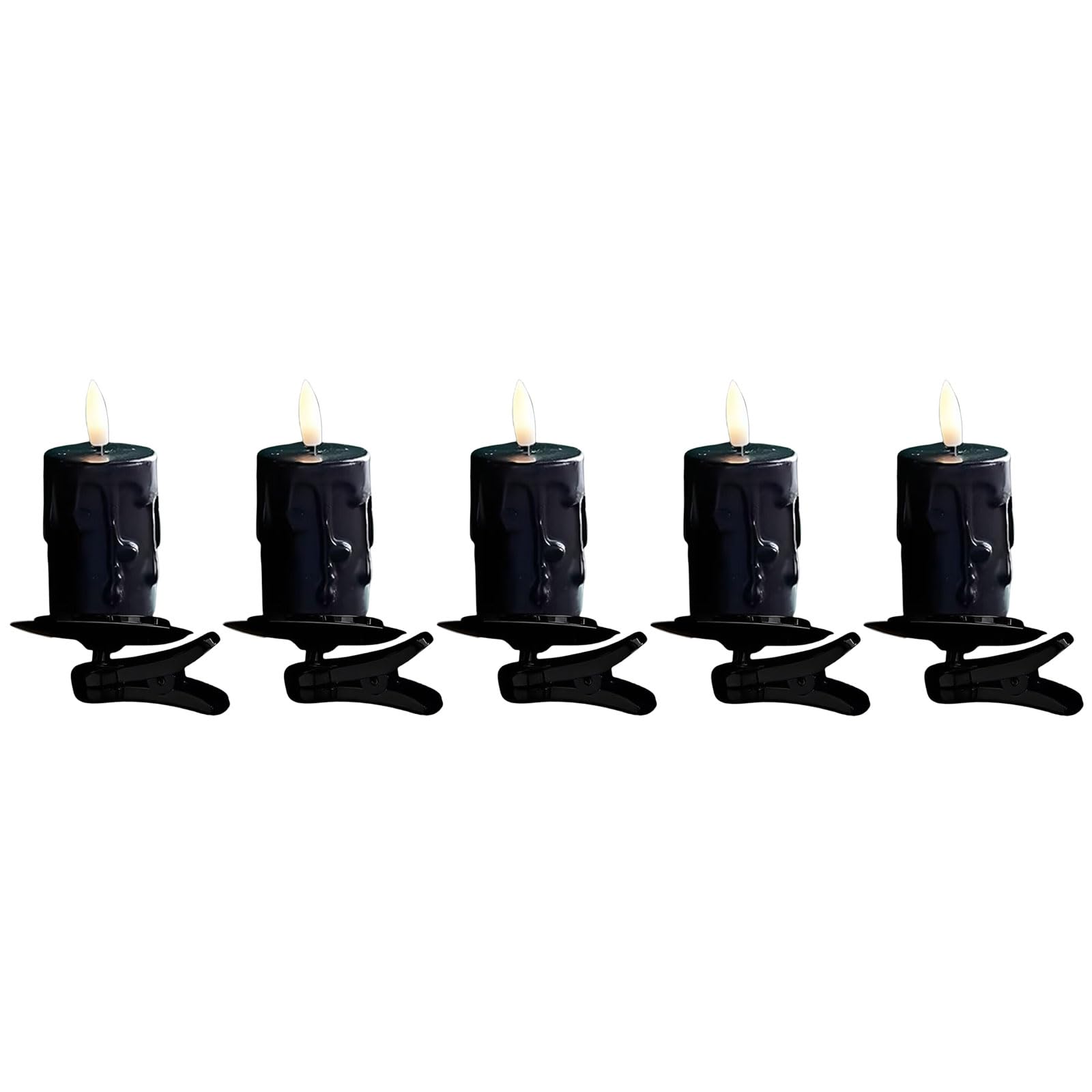 Yhplxyuus Battery Powered Christmas Clip with Warm White LED Glow Secure Metal Clips for Holiday Mantel or Tabletop Displays Christmas Clip on Flameless LED