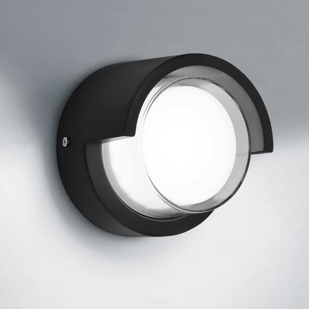 Long Life Lamp Company Black Round Led Wall Light Outdoor Ip54 Opal Diffuser Cool White 12W Modern Wall Sconce Zlc362b