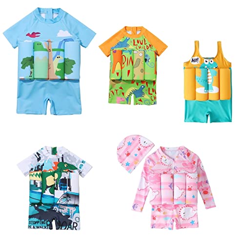 Fridja Maiô flutuante infantil para bebês meninos e meninas, colete flutuante para natação, auxílio