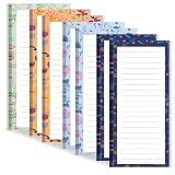 AZUREAL 7 Pack Magnetic Notepads for Refrigerator, Grocery List Magnet Pad for Fridge, Flower Design Magnetic Grocery List Pad for Fridge, To-Do Memos, List, 30 Sheets Per Note Pads