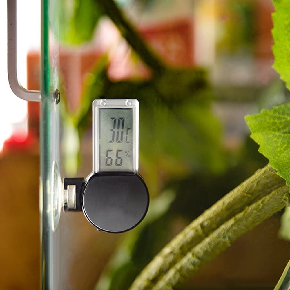 Termometro Igrometro Digitale Per Terrari - Con Ventosa Per Monitoraggio Umidità E Temperatura - Foto 14