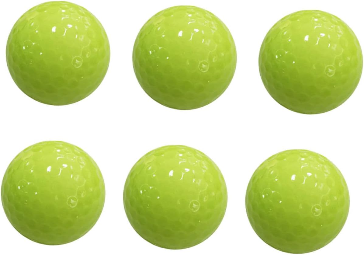 6pcs Fluorescent Golf Balls Luminous Glow Training Balls for Practice Durable Synthetic Material for Use