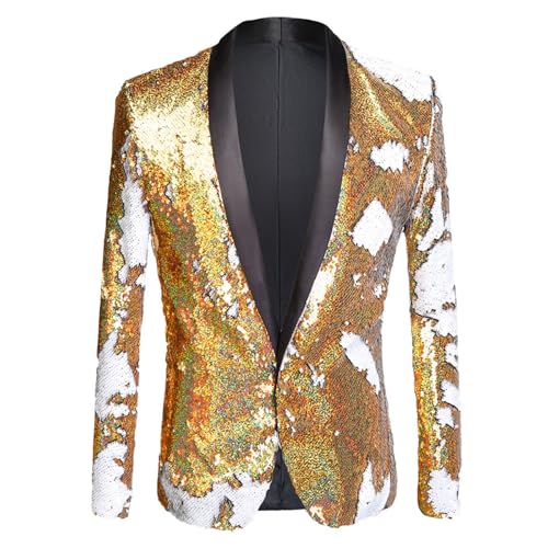 Veste de à sequins homme manches longues parfaite pour spectacles et soirées