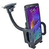Qianqi car Holder Mount One Touch Windshield Universal Car Mount Holder for iPhone 6 6s Plus 5s Samsung Galaxy S7 S6 Edge S6 S5 S4 Note 5 4 HTC M9 M8 LG4 3 Nexus 6 5 fire Phone and Other Smartphones