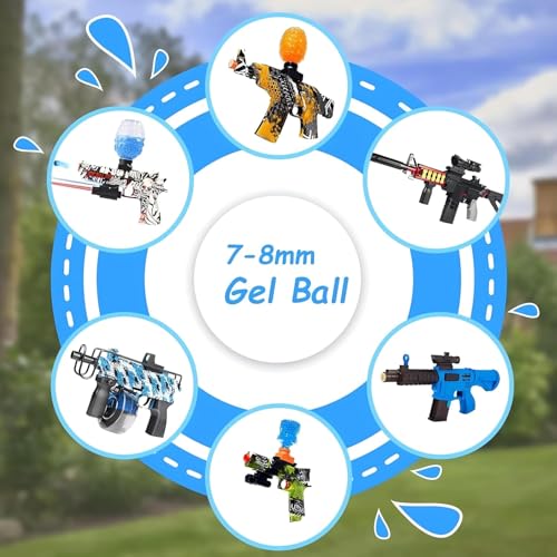 Image of Verat 2 Packet Gel Water Balls /Water Beads /Refill Water Bead /Gel Blaster Ammo /Water Balls for Gun /Gel Balls for Kids /Gel Blaster Balls in Bottle /7-8mm Non-Toxic Water Beads Gel Guns(20000 Orange)