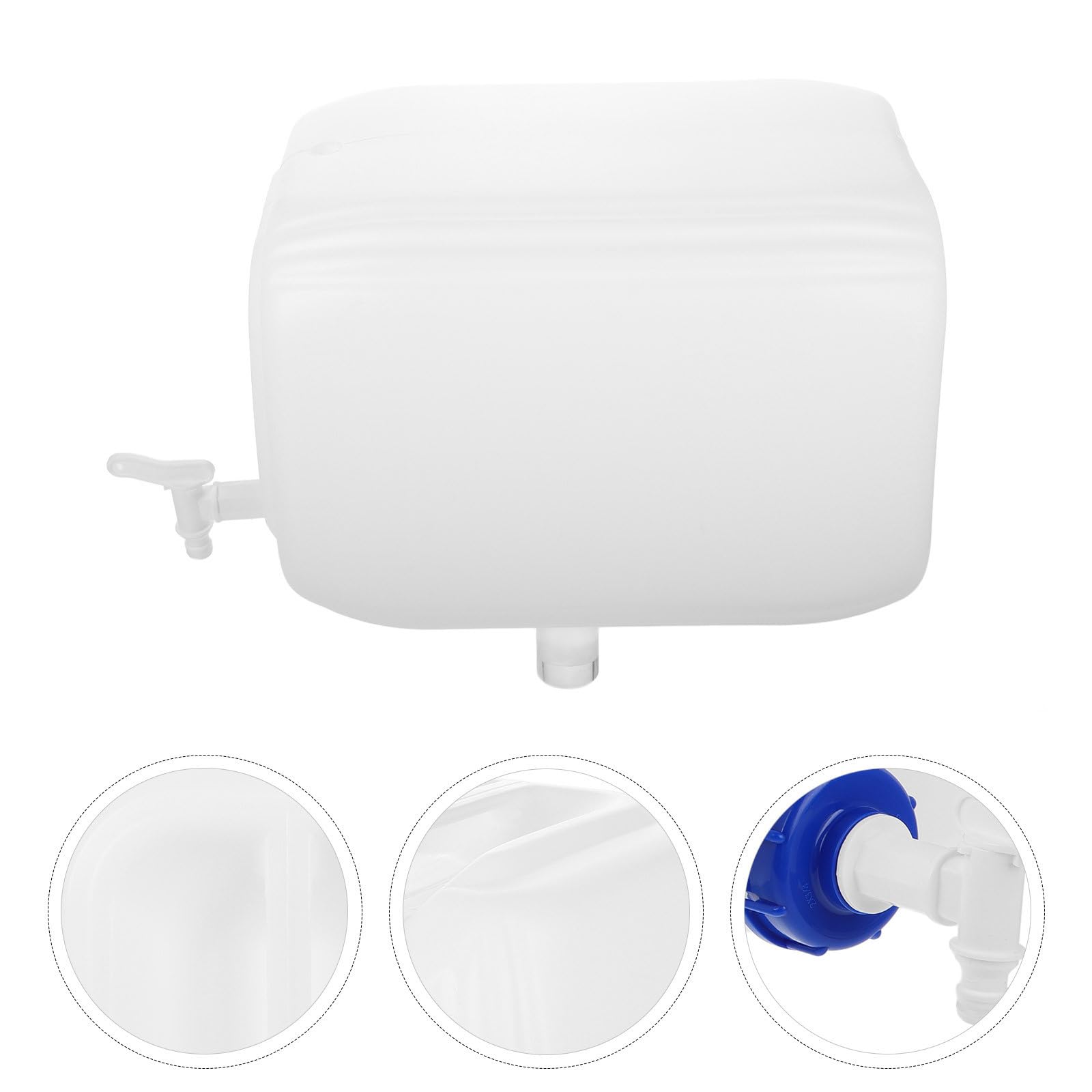 LALAFINA Tanica Portatile per Acqua 20l in Hdpe Bianco con Beccuccio, Contenitore d'Acqua Leggero per Campeggio e Uso in Movimento