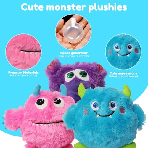 Set de 3 Juguetes Mordibles Sonoros de Peluche para Perro Mediano miniatura 3