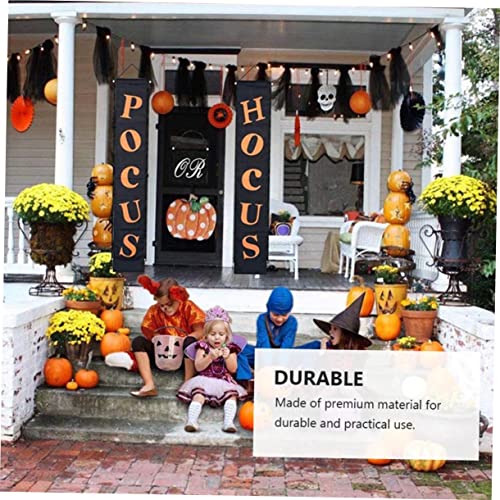 Abaodam 2 Pares De Cortina Decorações De Halloween Ao Ar Livre Decoração De Casa Banner Decorativo D
