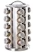 Kamenstein 20-Jar Revolving Spice Tower with Free Spice Refills (Stainless Steel Jars and Handle)
