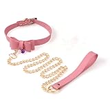 Bandoulière en cuir ajustable et amovible avec nœud rose