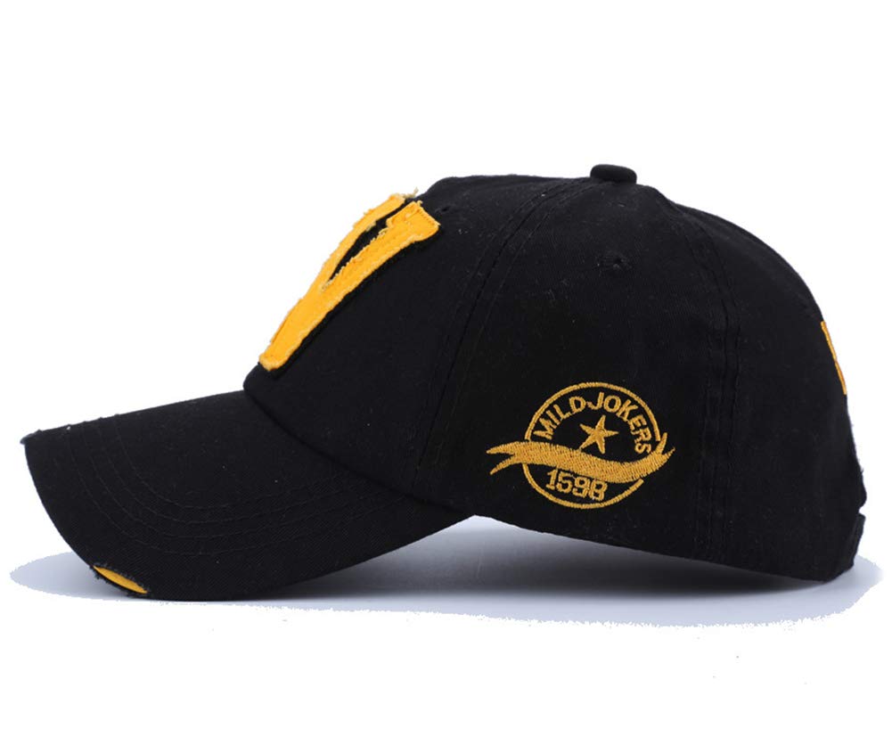 Jewelry-Box mens Letter W Embroidery Denim Washed Baseball Vintage Adjustable Snapback Cap, Grey, One Size