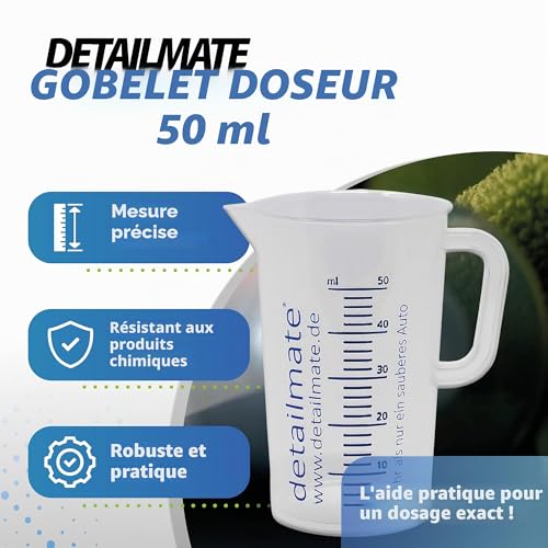 detailmate Kit de nettoyage intérieur Koch Chemie Pol Star pour textile, cuir et alcantara 1 l - Verre gradué de 50 ml, résistant aux produits chimiques – vue 4