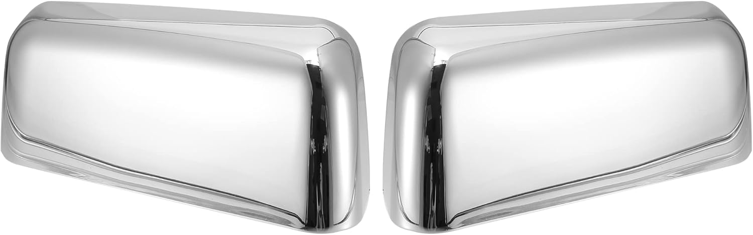 X AUTOHAUX Pair Car Exterior Chrome Plated Power Top Half Mirror Cover Cap for Ford F-150 FX4 XLT 2004-2008