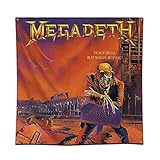 eksent Megadeth Wandteppich, Motiv: Peace Sells But Who is Buying, riesig, 122 x 122 cm, Polyesterfaser, Wandteppich, Flagge, Albumcover, Kunstdruck, Banddekoration