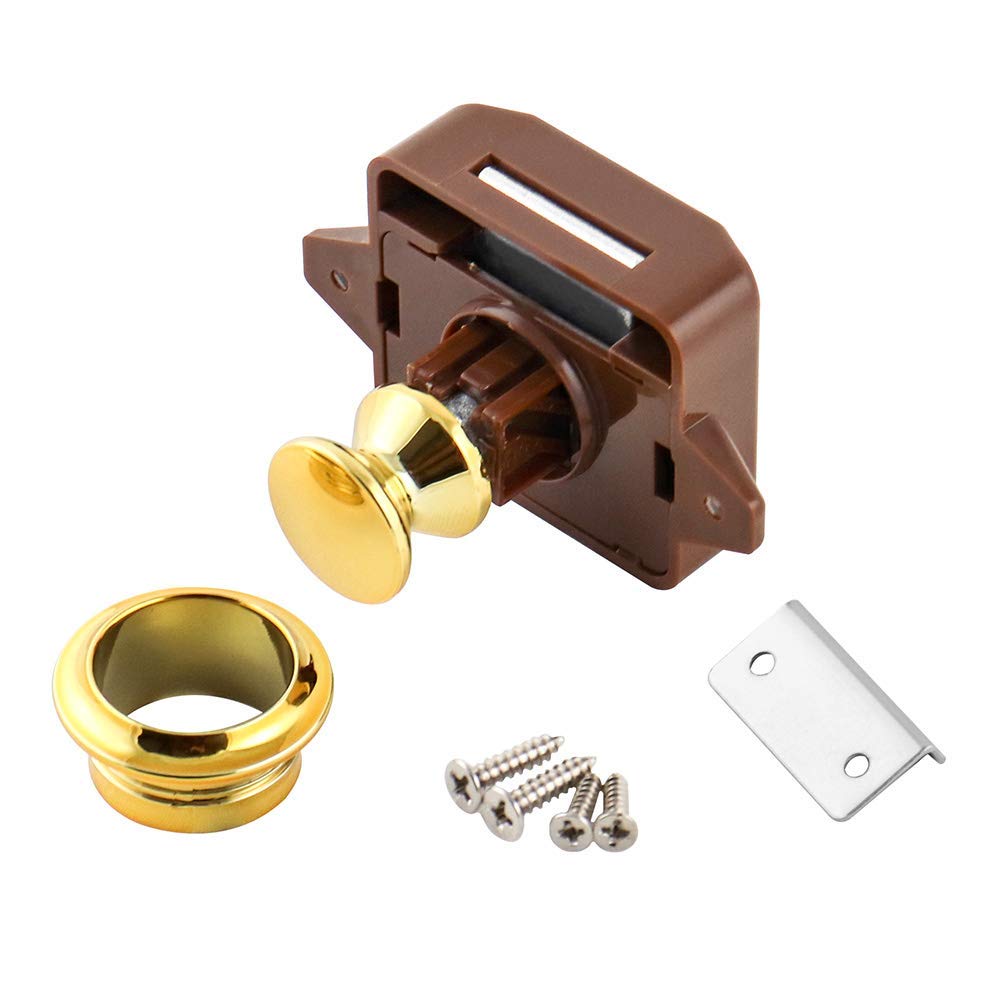 LESOLEIL Drukknop camping auto - slot deurvergrendeling kast knop voor camper motor caravan 5 stuks zilver