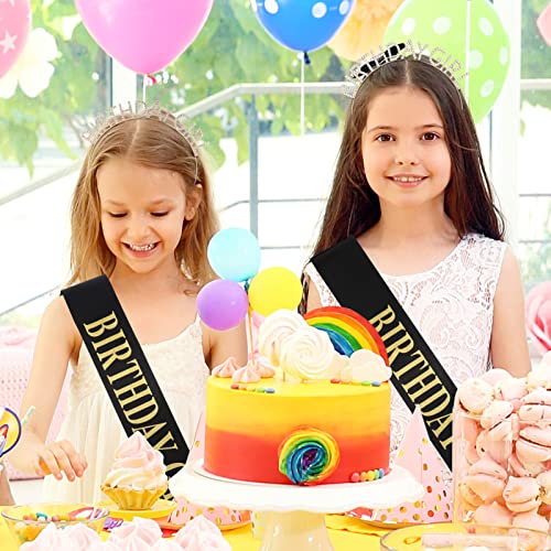 Tiara de aniversário para , coroa de feliz aniversário, tiara para , tiara com faixa, faixa para cab