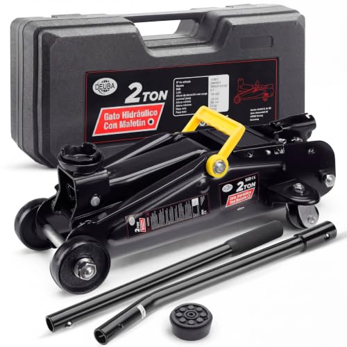 DEUBA® Gato Hidráulico para Coches 2T Altura de Elevación 135-330mm...