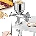 Moongiantgo Macina Cereali Manuale Acciaio Inossidabile, Finezza di Macinatura Regolabile, Design a Manovella & Eorsetto da Tavolo, φ105mm Tramoggia Grande, Per Noci, Caffè, Semi, Mais, Spezie e Altro