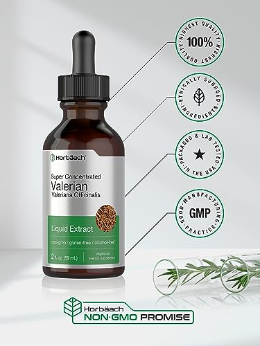 Horbäach CL39552 Valerian Root Extract Drops Alcohol Free | 2 Fl Oz | Super Concentrated Liquid | Vegetarian thumb #4